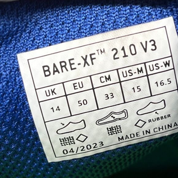 Inov-8 Bare-XF 210 V3 Barefoot Athletic Training Shoes Blue Orange Mens 14 US - Picture 8 of 8